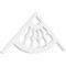 Ekena Millwork Pitch Classic Wagon Wheel Architectural Grade PVC Gable Pediment, 36"W x 15"H x 1"P (10/12) GPP036X015X100CWW - alternate 1